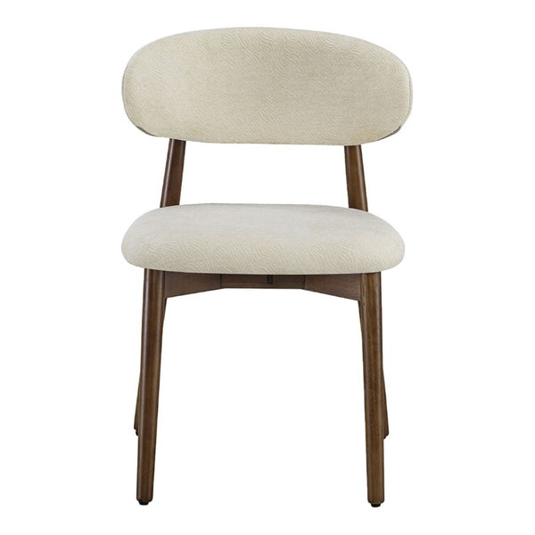 English Elm Set of 4 Solid Wood Farmhouse Dining Chairs Upholstered Cushion Ergonomic Back Beige W5815P507379