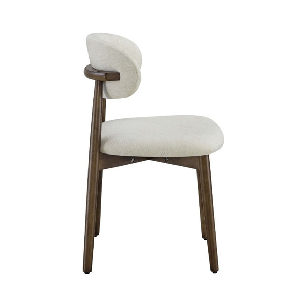 English Elm Set of 4 Solid Wood Farmhouse Dining Chairs Upholstered Cushion Ergonomic Back Beige W5815P507379