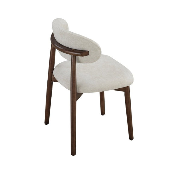 English Elm Set of 4 Solid Wood Farmhouse Dining Chairs Upholstered Cushion Ergonomic Back Beige W5815P507379