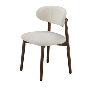 English Elm Set of 4 Solid Wood Farmhouse Dining Chairs Upholstered Cushion Ergonomic Back Beige W5815P507379