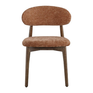 English Elm Set of 4 Solid Wood Farmhouse Dining Chairs Upholstered Cushion Ergonomic Back Brown W5815P509406
