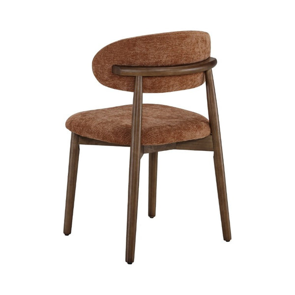 English Elm Set of 4 Solid Wood Farmhouse Dining Chairs Upholstered Cushion Ergonomic Back Brown W5815P509406