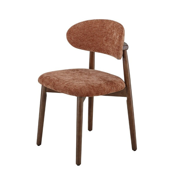 English Elm Set of 4 Solid Wood Farmhouse Dining Chairs Upholstered Cushion Ergonomic Back Brown W5815P509406