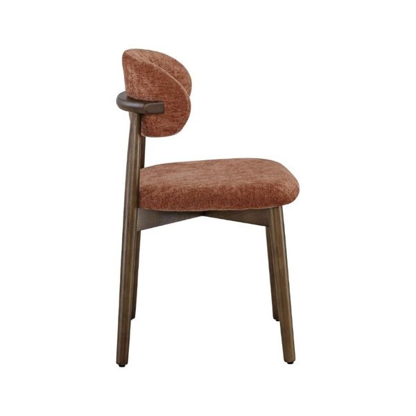 English Elm Set of 4 Solid Wood Farmhouse Dining Chairs Upholstered Cushion Ergonomic Back Brown W5815P509406