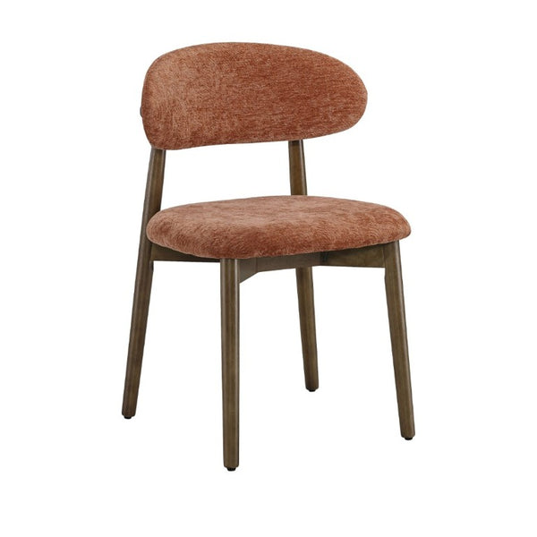 English Elm Set of 4 Solid Wood Farmhouse Dining Chairs Upholstered Cushion Ergonomic Back Brown W5815P509406