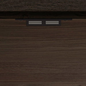 English Elm 52.17"h Arched Glass Door Curio Cabinet with Drawers Warm Wood Finish Display Brown W5819P488755