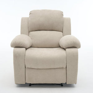 English Elm Manual Recliner Chenille Upholstered Lounge Chair 400Lb Capacity for Compact Living Spaces W5870P518768