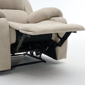 English Elm Manual Recliner Chenille Upholstered Lounge Chair 400Lb Capacity for Compact Living Spaces W5870P518768