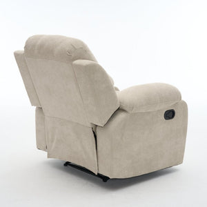 English Elm Manual Recliner Chenille Upholstered Lounge Chair 400Lb Capacity for Compact Living Spaces W5870P518768