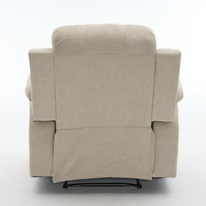 English Elm Manual Recliner Chenille Upholstered Lounge Chair 400Lb Capacity for Compact Living Spaces W5870P518768