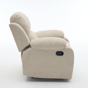 English Elm Manual Recliner Chenille Upholstered Lounge Chair 400Lb Capacity for Compact Living Spaces W5870P518768