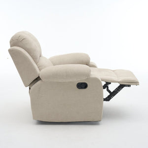 English Elm Manual Recliner Chenille Upholstered Lounge Chair 400Lb Capacity for Compact Living Spaces W5870P518768