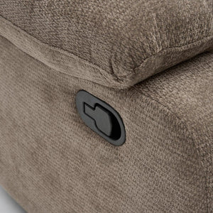 English Elm Manual Recliner Chair Chenille Upholstered Lounge Seat for Small Space Living Rooms Khaki W5870P518773