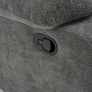 English Elm Manual Recliner Chair Chenille Upholstered Lounge Seat for Small Space Living Rooms Antique Dark Grey W5870P518778