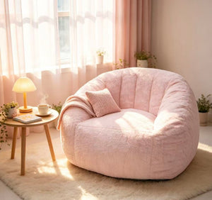 English Elm High-Density Foam Pumpkin Bean Bag Chair Corduroy Velvet Floor Seat Living Room W5870P523892