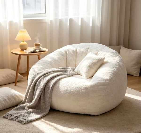 English Elm High-Density Foam Pumpkin Bean Bag Chair Corduroy Velvet Floor Seat Lounge W5870P523905