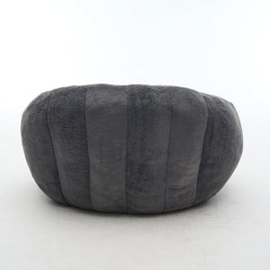 English Elm High-Density Foam Pumpkin Sofa Bed with Plush Fur Upholstery for Cozy Compact Spaces W5870P523908