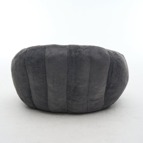 English Elm High-Density Foam Pumpkin Sofa Bed with Plush Fur Upholstery for Cozy Compact Spaces W5870P523908