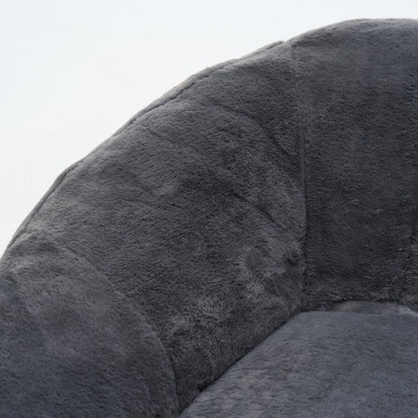 English Elm High-Density Foam Pumpkin Sofa Bed with Plush Fur Upholstery for Cozy Compact Spaces W5870P523908