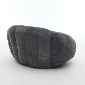 English Elm High-Density Foam Pumpkin Sofa Bed with Plush Fur Upholstery for Cozy Compact Spaces W5870P523908