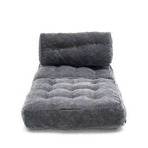 English Elm Folding Floor Lounge Chair Sleeper with Shredded Foam Fill for Studio or Guest Room Grey W5870P523985