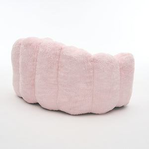 English Elm A Floral Faux Fur Kids Foam Chair Plush Bloom Seat for Nursery or Playroom Baby Pink W5870P523989