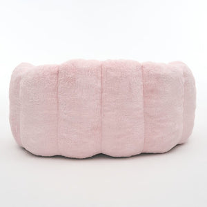 English Elm A Floral Faux Fur Kids Foam Chair Plush Bloom Seat for Nursery or Playroom Baby Pink W5870P523989