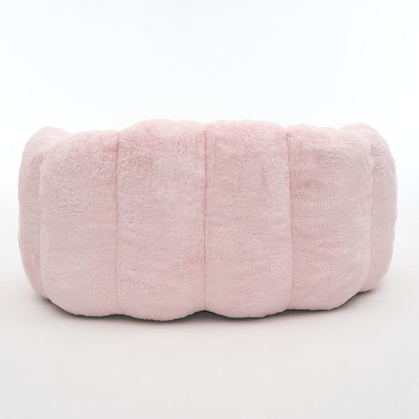 English Elm A Floral Faux Fur Kids Foam Chair Plush Bloom Seat for Nursery or Playroom Baby Pink W5870P523989