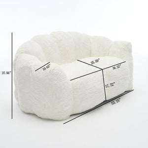 English Elm A Floral Faux Fur Kids Foam Chair Plush Bloom Seat for Nursery or Playroom Ameican White Oak W5870P523990