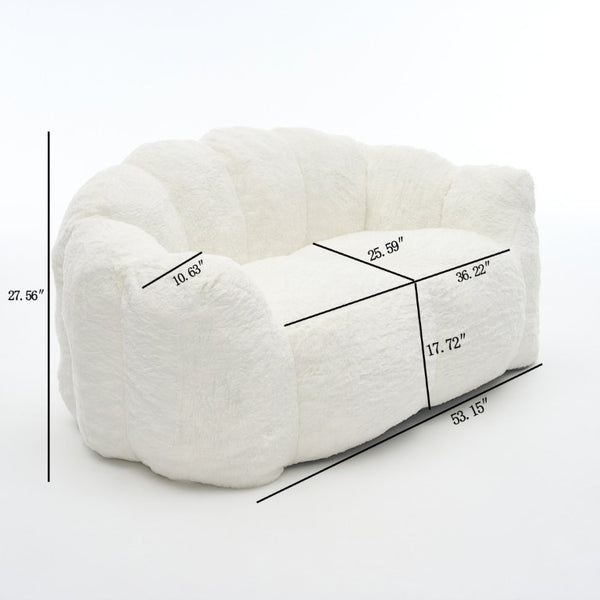 English Elm A Floral Faux Fur Kids Foam Chair Plush Bloom Seat for Nursery or Playroom Ameican White Oak W5870P523990
