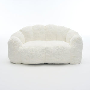 English Elm A Floral Faux Fur Kids Foam Chair Plush Bloom Seat for Nursery or Playroom Ameican White Oak W5870P523990