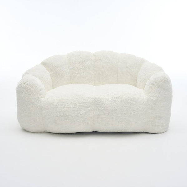 English Elm A Floral Faux Fur Kids Foam Chair Plush Bloom Seat for Nursery or Playroom Ameican White Oak W5870P523990