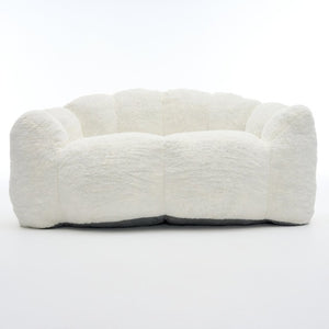 English Elm A Floral Faux Fur Kids Foam Chair Plush Bloom Seat for Nursery or Playroom Ameican White Oak W5870P523990