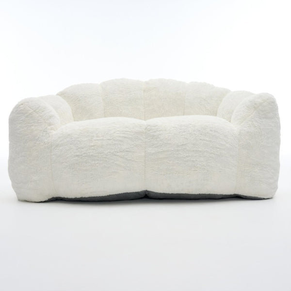 English Elm A Floral Faux Fur Kids Foam Chair Plush Bloom Seat for Nursery or Playroom Ameican White Oak W5870P523990