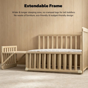 English Elm Solid Wood Bedside Bassinet with Rocking Mode Adjustable Height and Changing Shelf W5881P505042