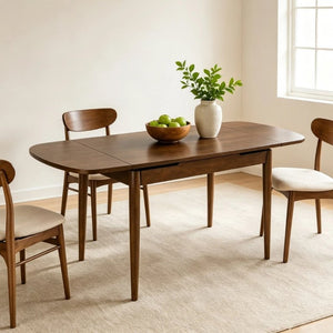 English Elm Solid Wood Extendable Dining Table Seats 4 to 10 with Butterfly Leaf Natural Grain W5881P505089