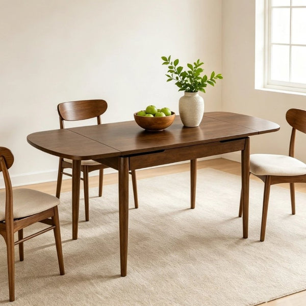 English Elm Solid Wood Extendable Dining Table Seats 4 to 10 with Butterfly Leaf Natural Grain W5881P505089