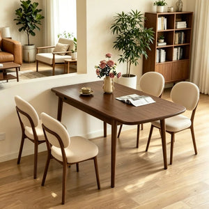 English Elm Solid Wood Extendable Dining Table Seats 4 to 10 with Butterfly Leaf Natural Grain W5881P505089