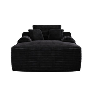 English Elm Convertible Corduroy Armchair Sleeper Sofa with Cup Holder and Throw Pillows Included W5885P517228
