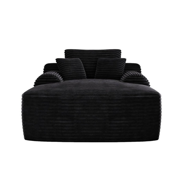 English Elm Convertible Corduroy Armchair Sleeper Sofa with Cup Holder and Throw Pillows Included W5885P517228