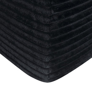 English Elm Convertible Corduroy Chaise Lounge Sleeper Chair with Cup Holder and Plush Armrest Black W5885P517231