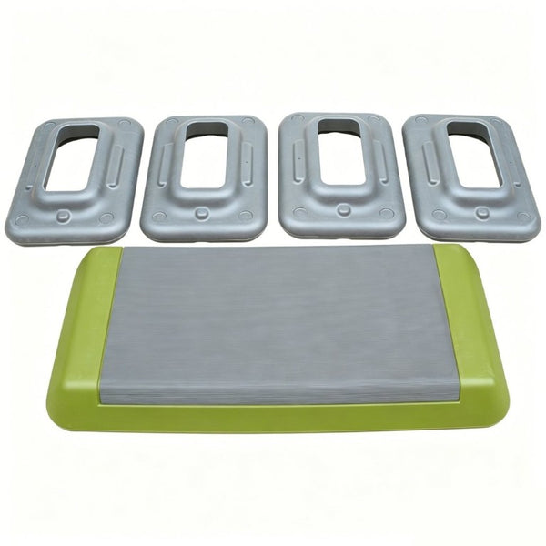 English Elm Adjustable Aerobic Step Platform with 4 Risers for Cardio and Strength Training W5916P514923