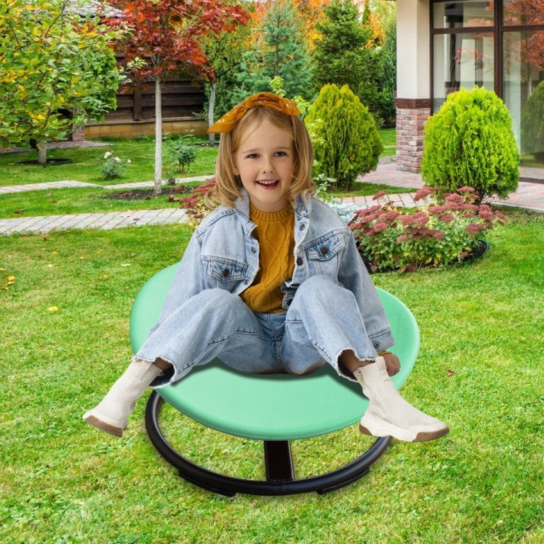 English Elm Sensory Spin Disc Chair for Kids with ADHD Autism Motor Skills Balance Training Creamy Green W5916P532347