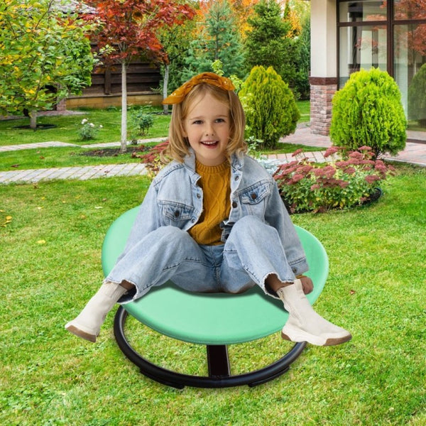 English Elm Sensory Spin Disc Chair for Kids with ADHD Autism Motor Skills Balance Training Creamy Green W5916P532347