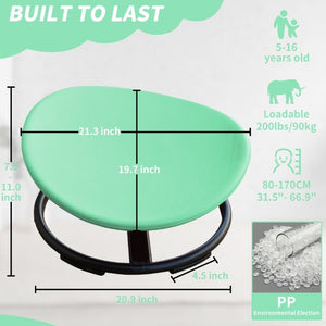 English Elm Sensory Spin Disc Chair for Kids with ADHD Autism Motor Skills Balance Training Creamy Green W5916P532347