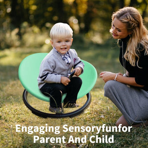 English Elm Sensory Spin Disc Chair for Kids with ADHD Autism Motor Skills Balance Training Creamy Green W5916P532347
