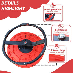 English Elm Sensory Spin Disc Chair for Kids with ADHD Autism Motor Skills Balance Training Red W5916P532348