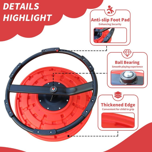 English Elm Sensory Spin Disc Chair for Kids with ADHD Autism Motor Skills Balance Training Red W5916P532348