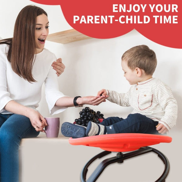 English Elm Sensory Spin Disc Chair for Kids with ADHD Autism Motor Skills Balance Training Red W5916P532348