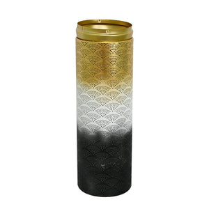 English Elm Decorative Metal Floor Vase Set Three Graduated Heights Leaf Embossed Living Room Accent W5977P521301